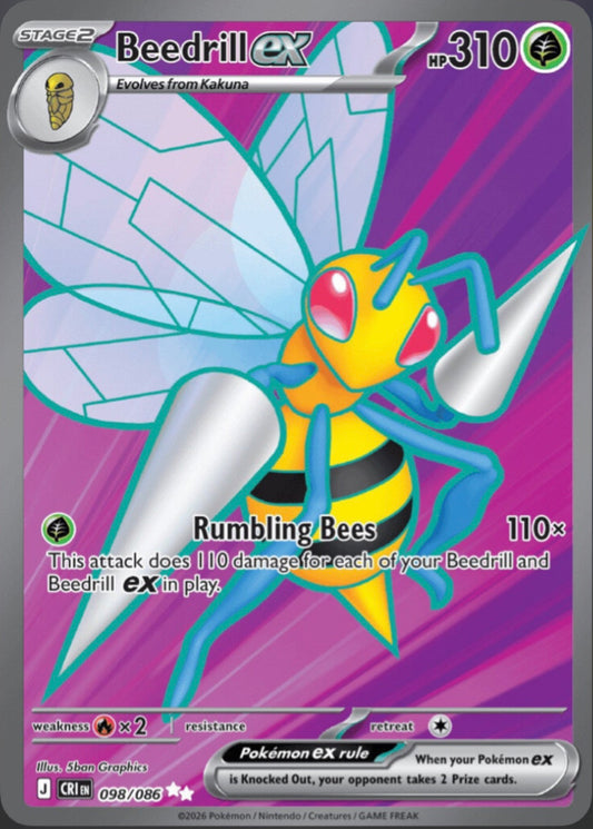 Pokémon Singles - Beedrill ex- CRI 98/86