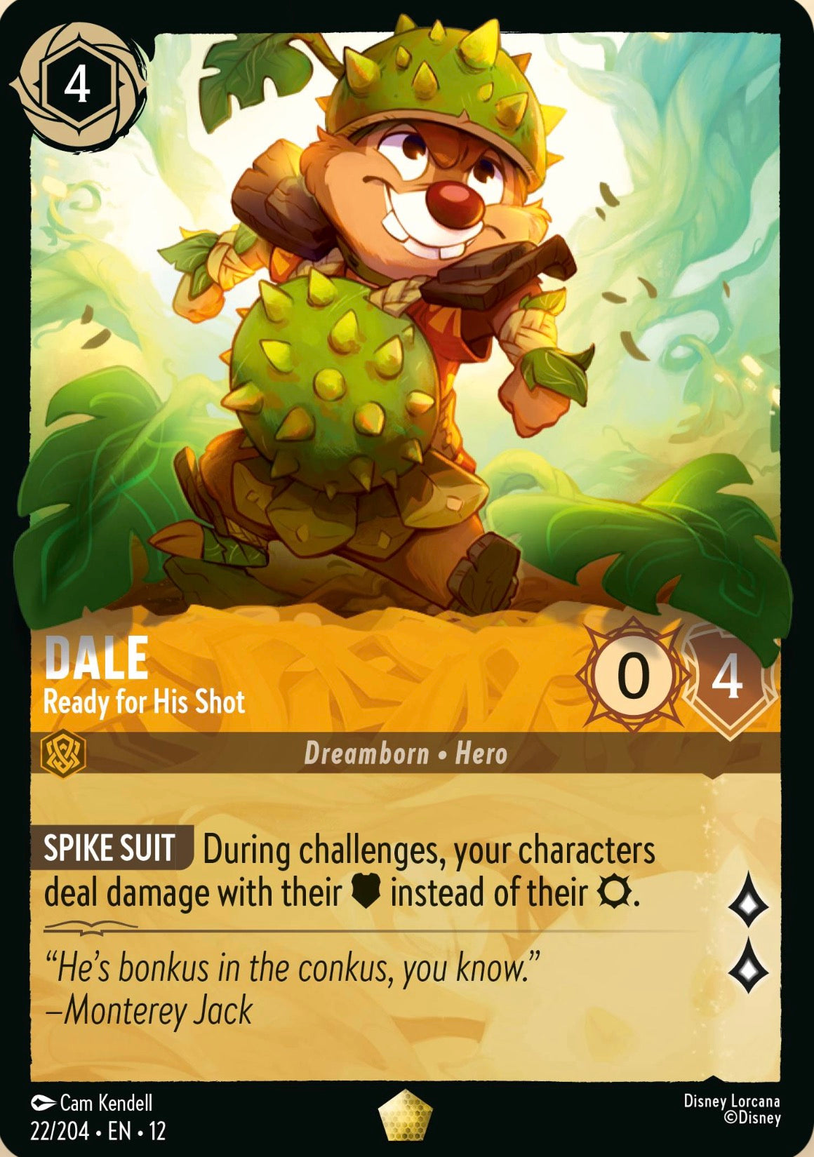 Lorcana Singles - Dale - Ready for His Shot - Wilds Unknown EN 12 22/204