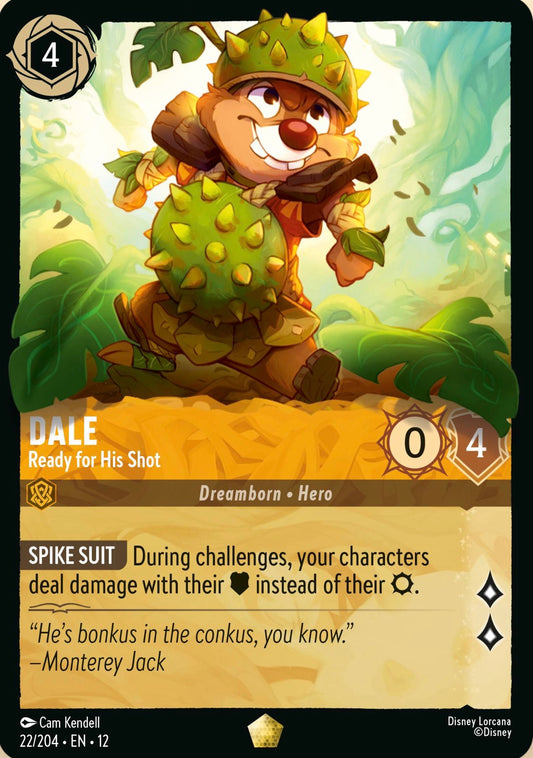 Lorcana Singles - Dale - Ready for His Shot - Wilds Unknown EN 12 22/204