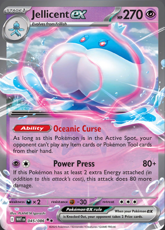 Pokémon Singles - Jellicent ex - WHT 45/86