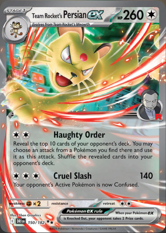 Pokémon Singles - Team Rocket’s Persian ex - DRI 150/182