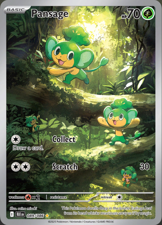 Pokémon Singles - Pansage - BLK 89/86