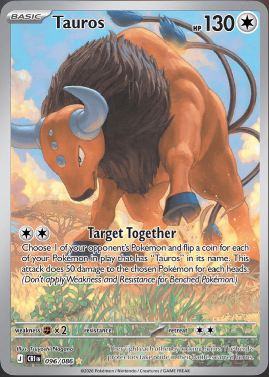 Pokémon Singles - Tauros- CRI 96/86