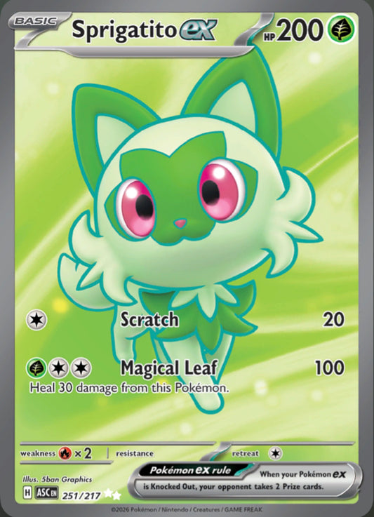 Pokémon Singles - Sprigatito ex - ASC 251/217