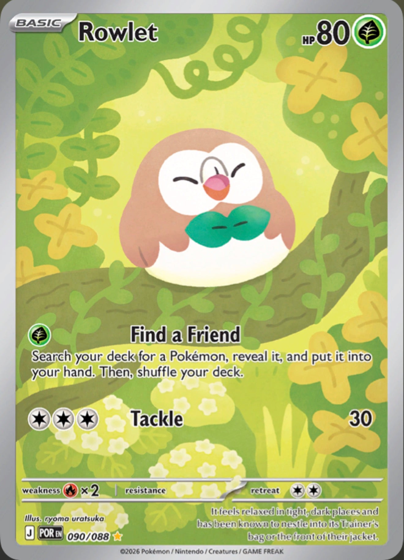 Pokémon Singles - Rowlet - POR 90/88