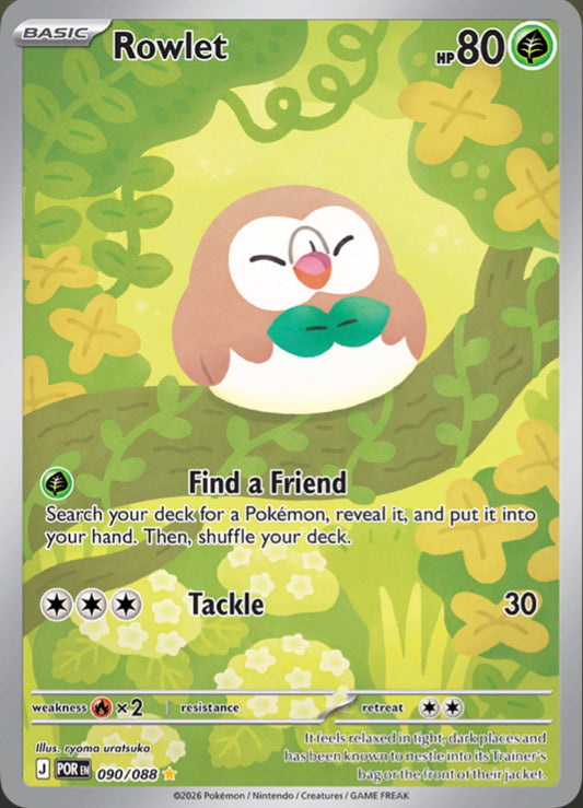 Pokémon Singles - Rowlet - POR 90/88
