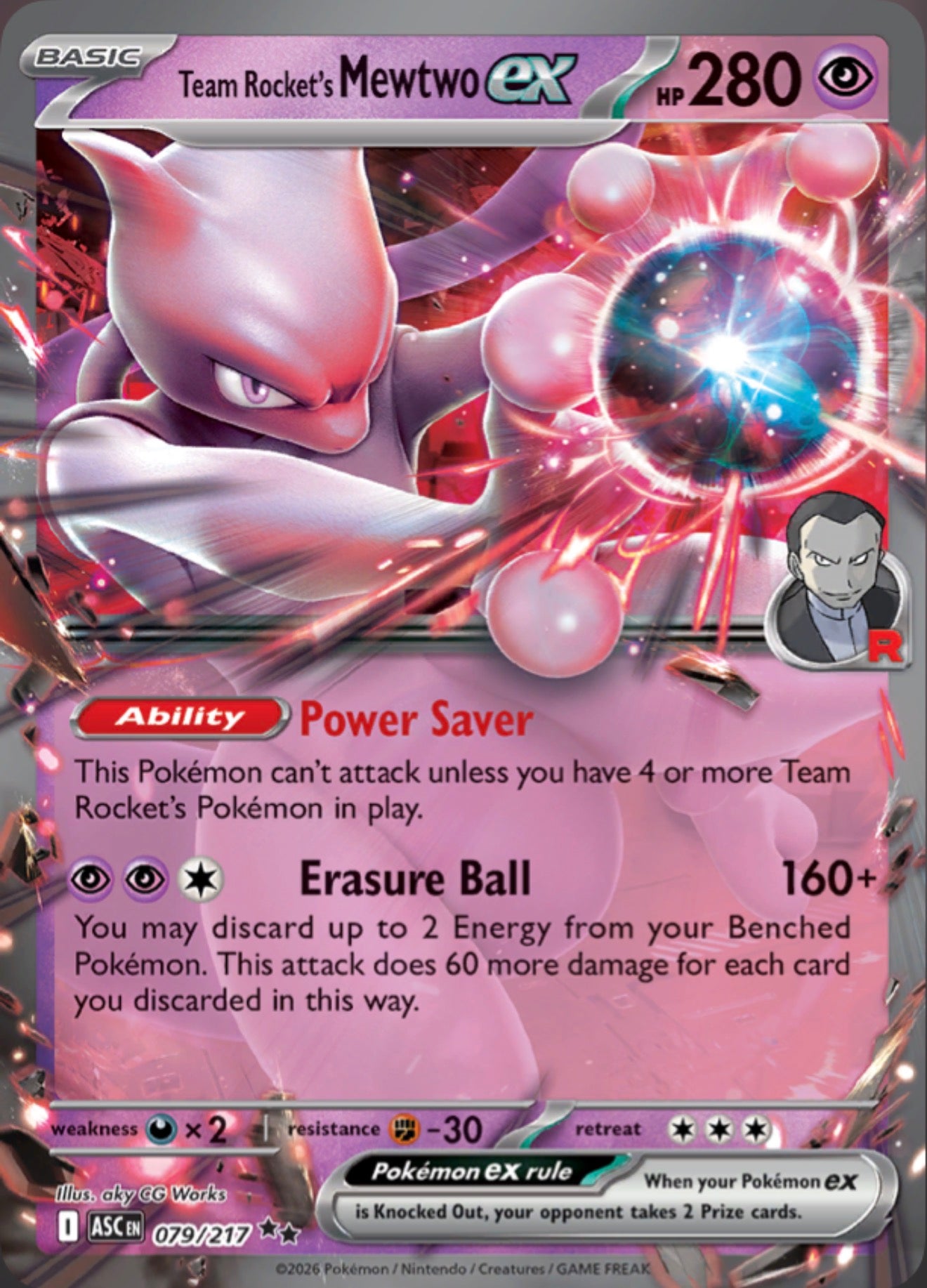 Pokémon Singles - Team Rocket’s Mewtwo ex - ASC 079/217