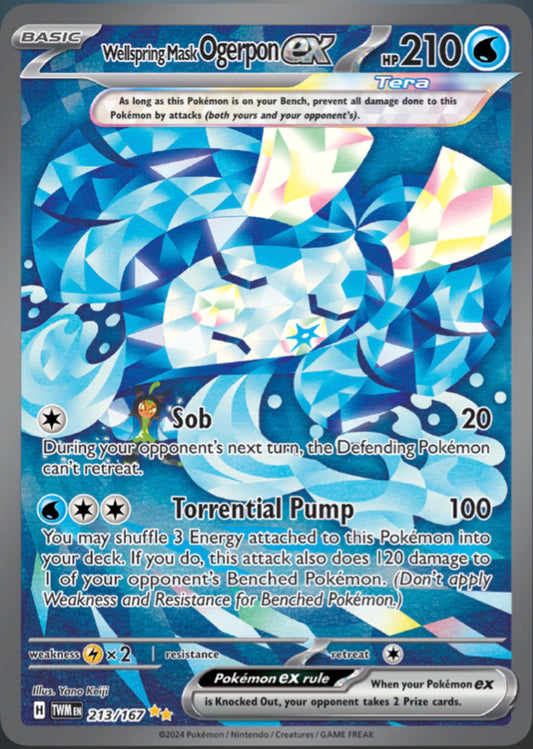 Pokémon Singles - Wellspring Mask Ogerpon ex - TWM 213/167