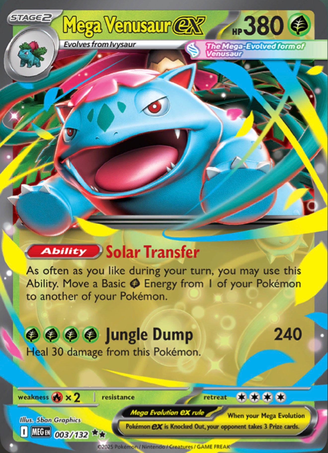 Pokémon Singles - Mega Venusaur ex - MEG 003/132