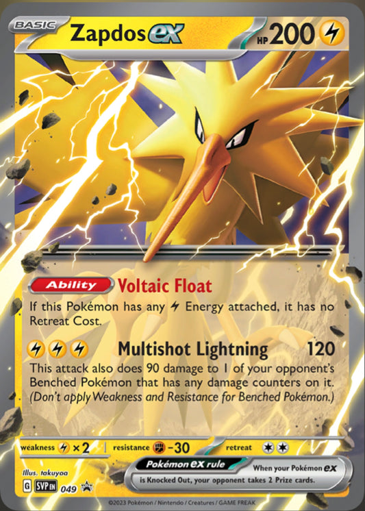 Pokémon Singles - Zapdos ex - 049 - SV: Scarlet & Violet Promo Cards (SVP)
