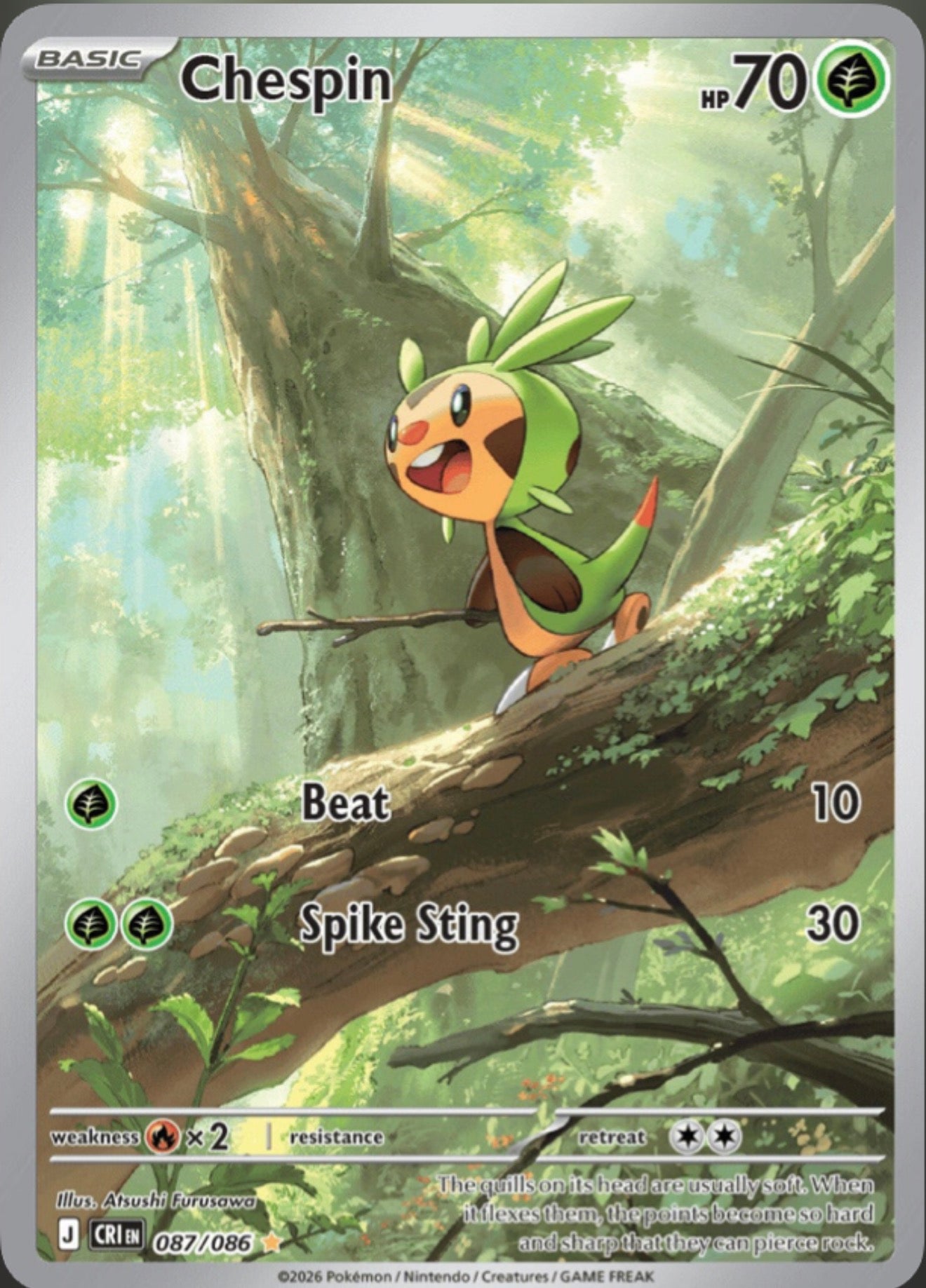 Pokémon Singles - Chespin - CRI 87/86