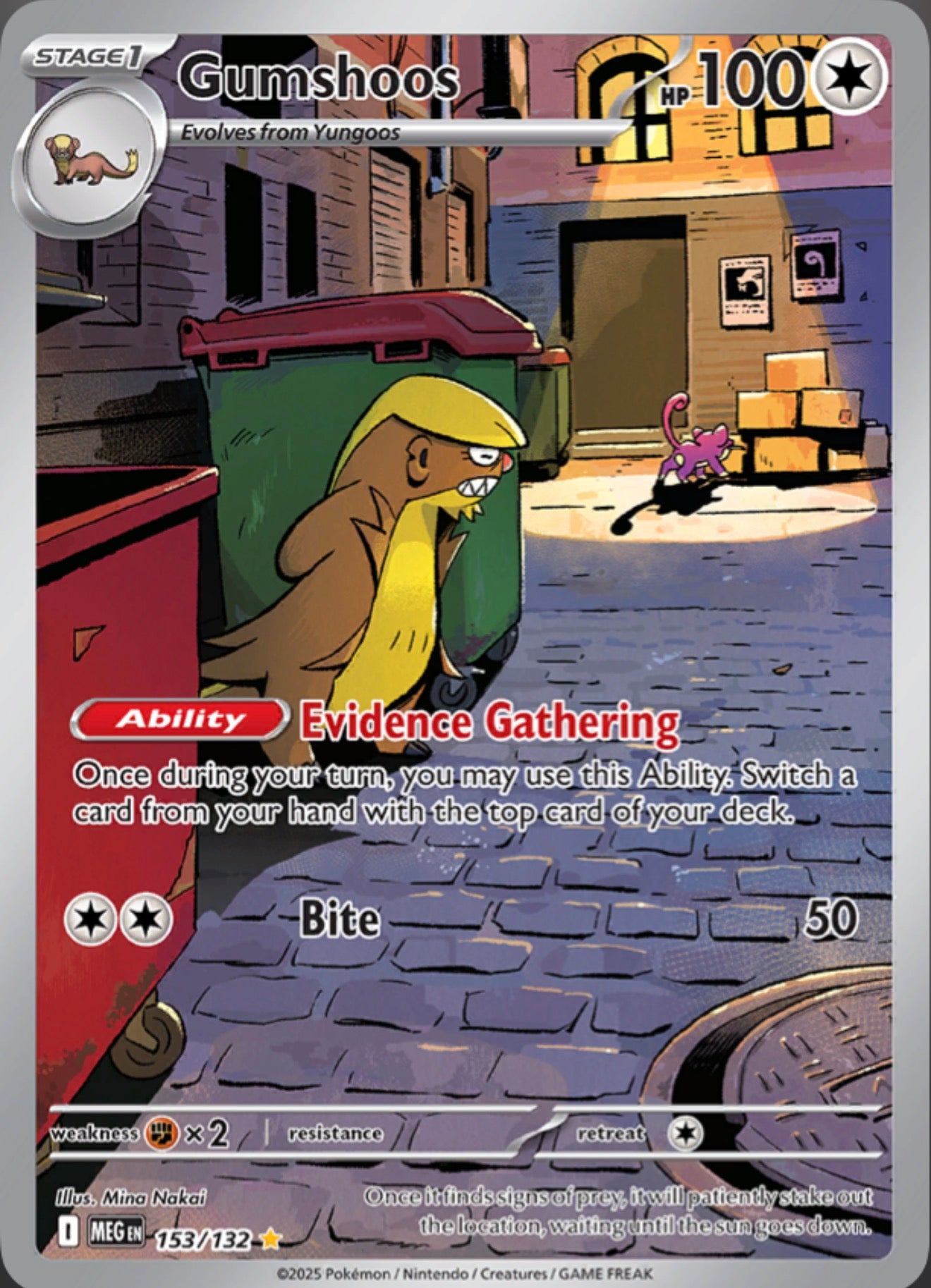 Pokémon Singles - Gumshoos - MEG 153/132