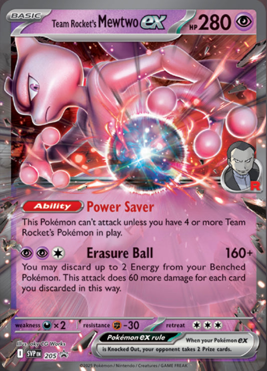 Pokémon Singles - Team Rocket's Mewtwo- SVP 205
