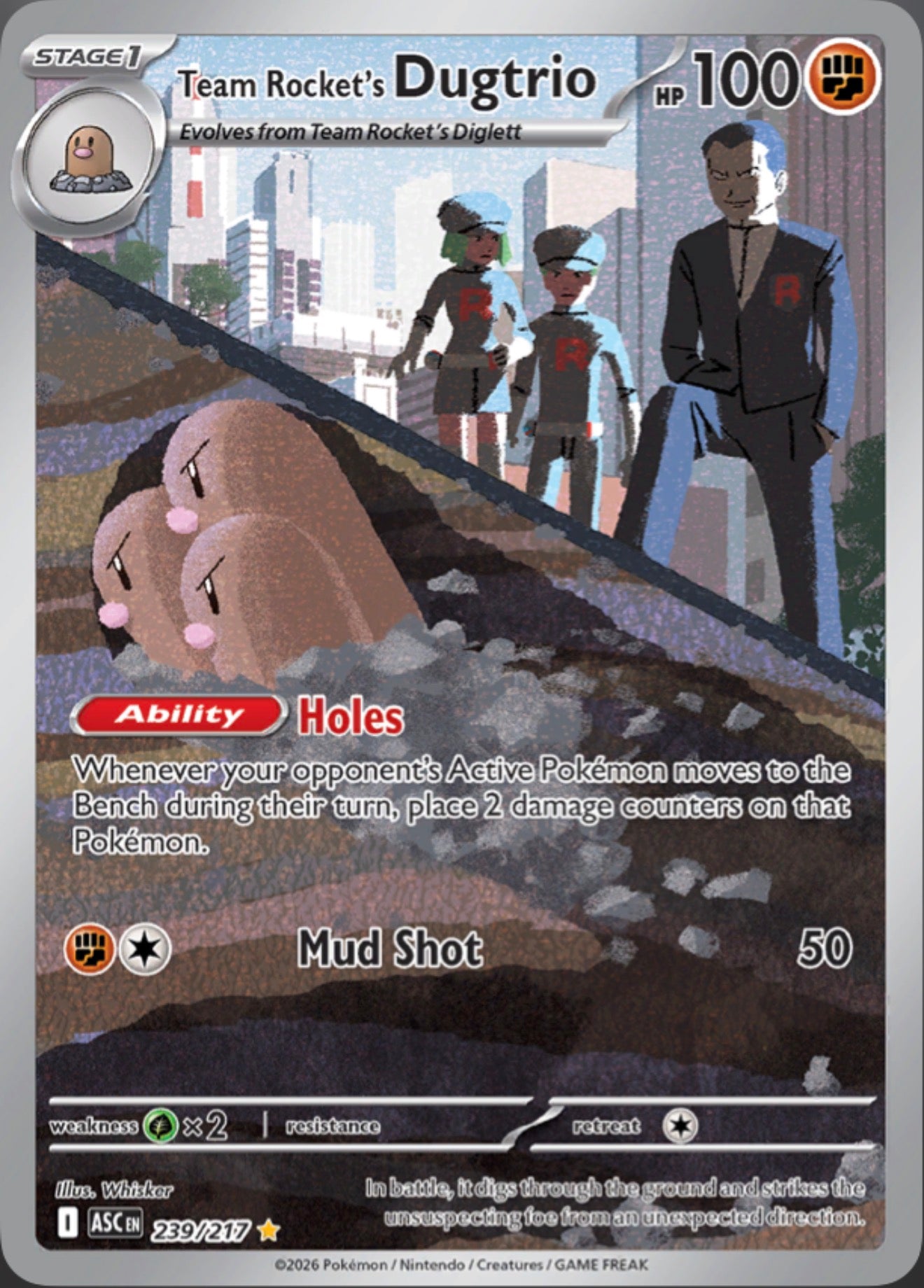 Pokémon Singles - Team Rocket’s Dugtrio - ASC 239/217
