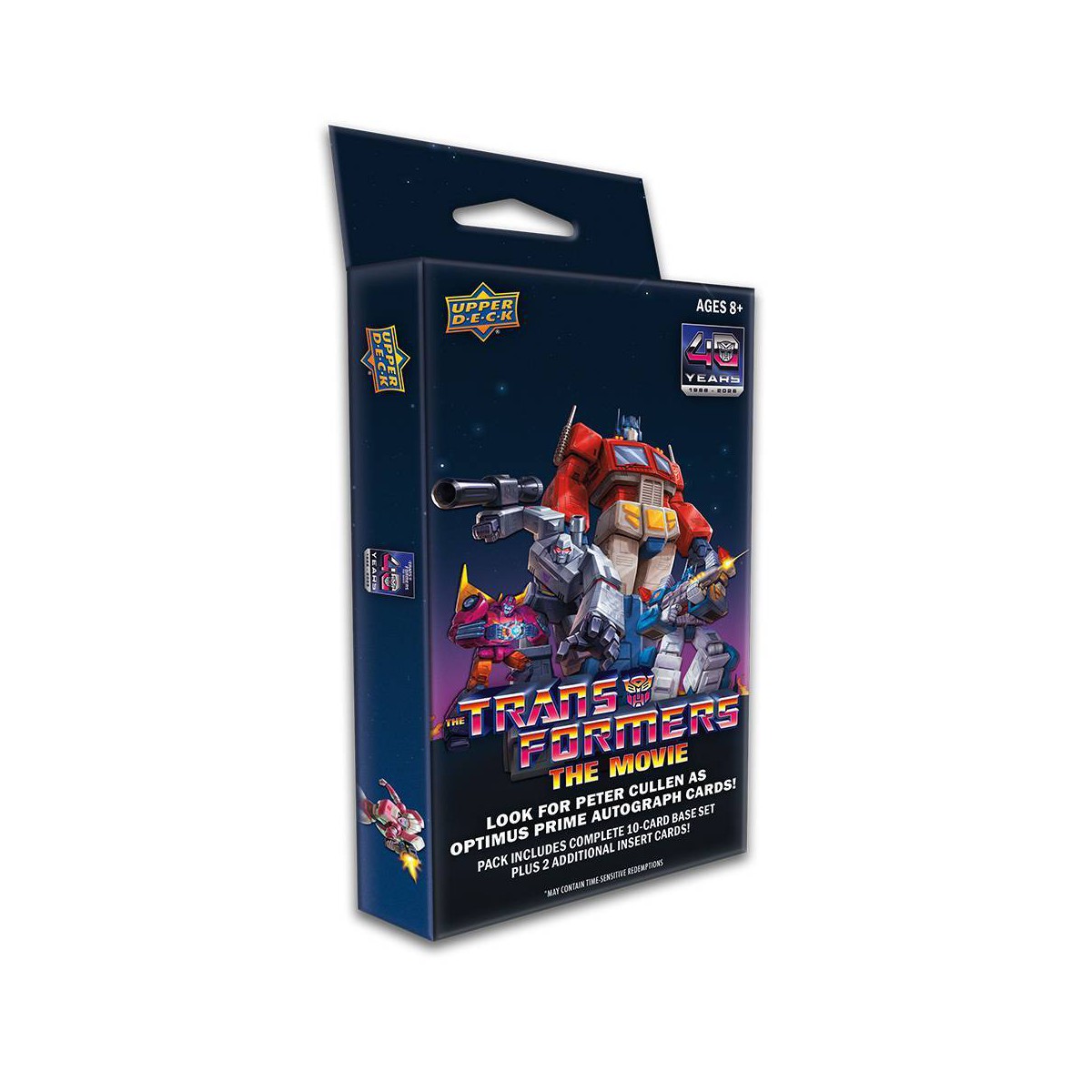 2026 Upper Deck Transformers: The Movie 40th Anniversary Special Edition Hanger Box front