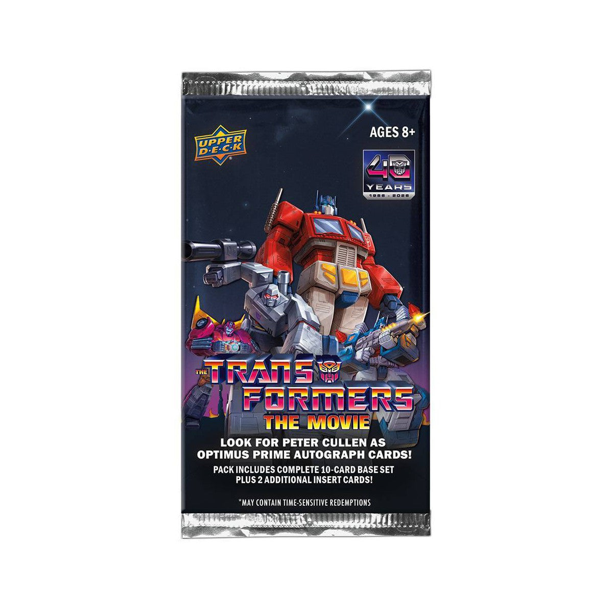 2026 Upper Deck Transformers: The Movie 40th Anniversary Special Edition Hanger Box side