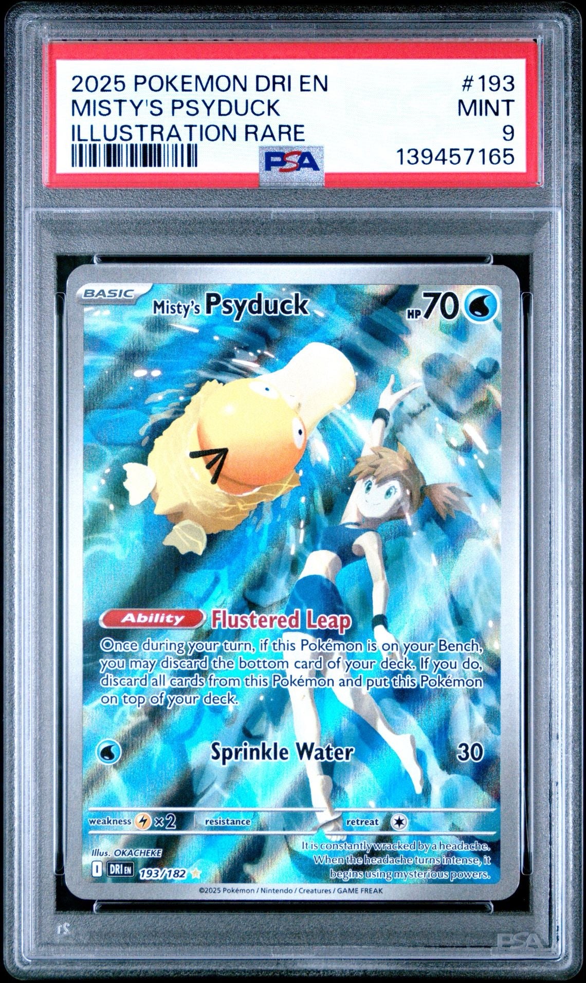 MISTY'S PSYDUCK 193 | 2025 POKEMON DRI EN-DESTINED RIVALS | ILLUSTRATION RARE - PSA 9