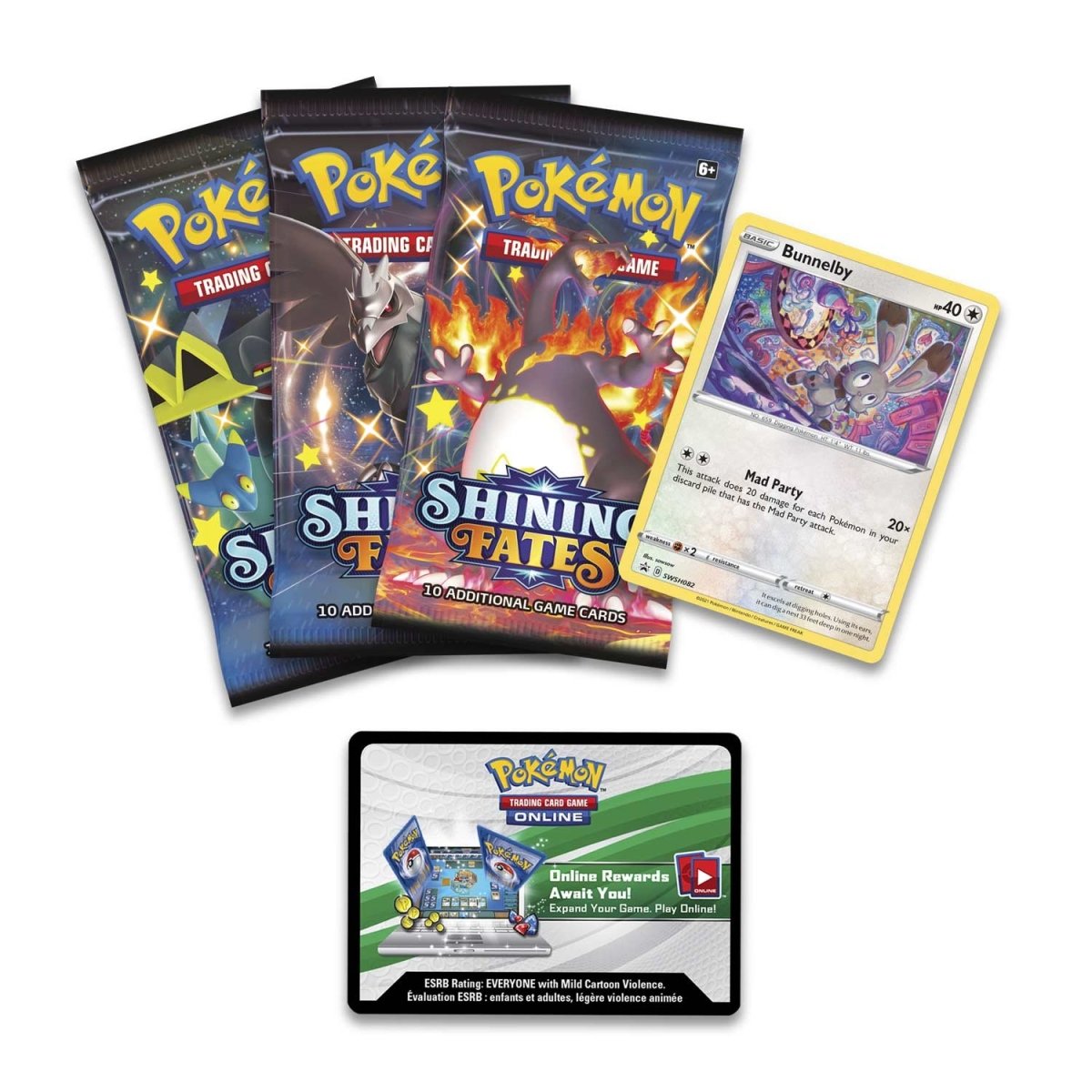 Pokémon TCG: Shining Fates Mad Party Pin Collection (Dedenne)