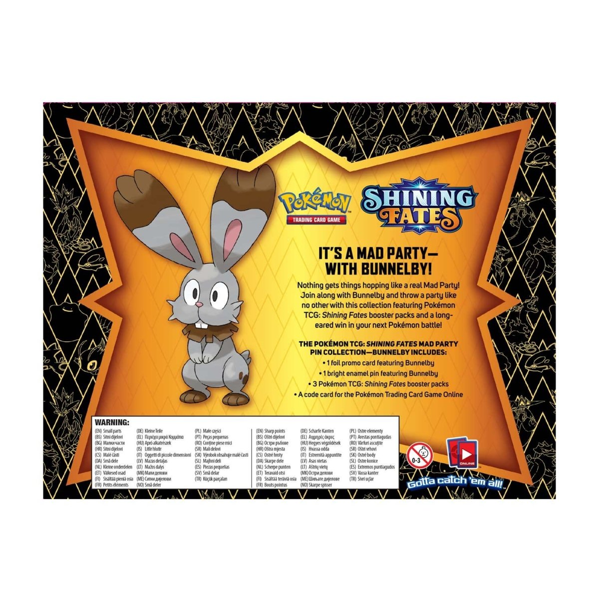 Pokémon TCG: Shining Fates Mad Party Pin Collection (Dedenne)