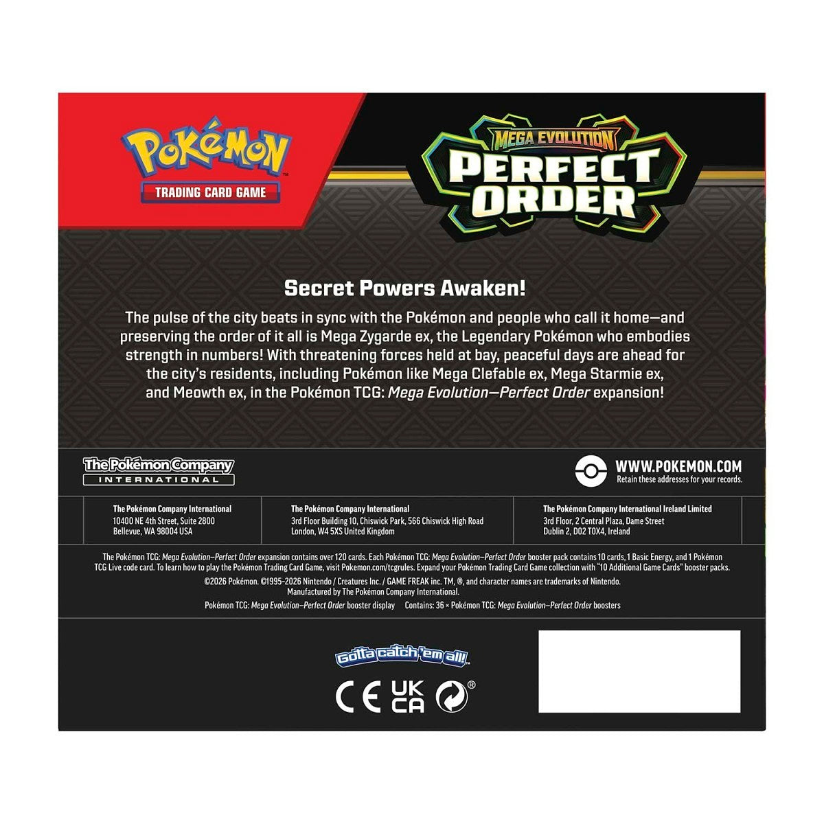 Pokémon TCG: Perfect Order Booster Box (36 Packs)