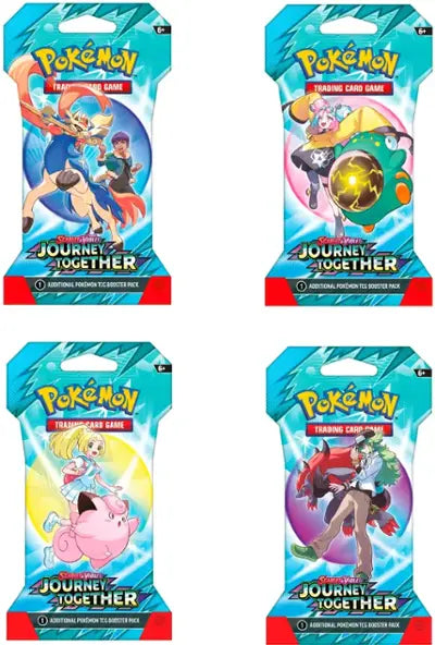 Pokémon - TCG - Journey Together Sleeved Booster Art Set - 4 Booster Packs