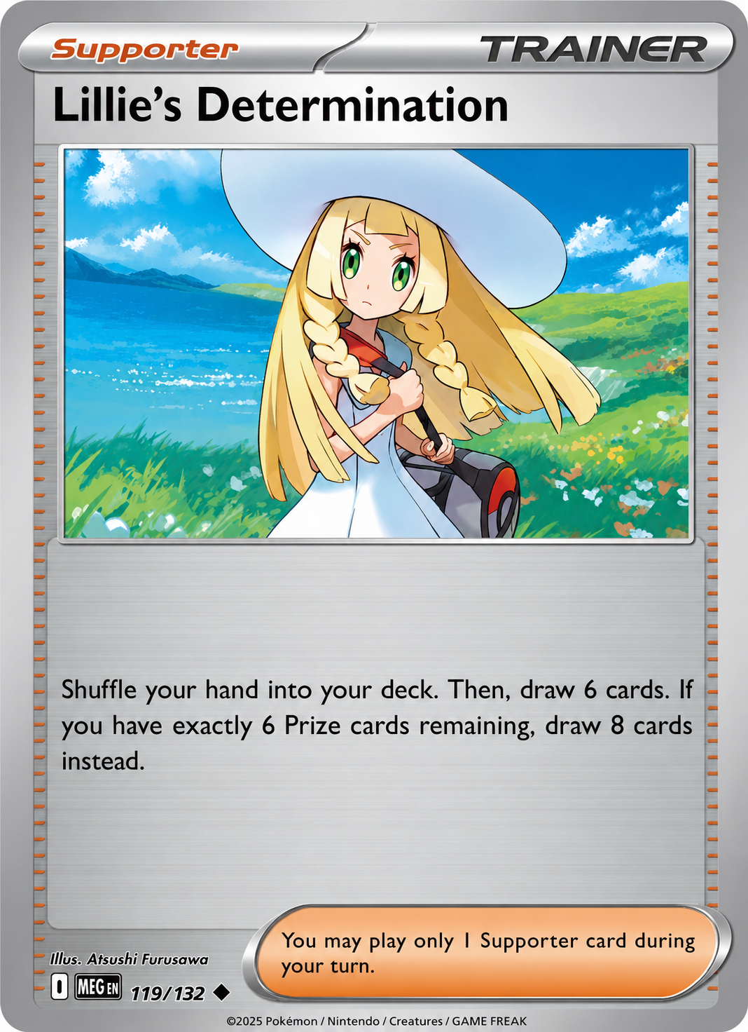 Pokémon Singles - Lillie's Determination Reverse Holo - MEG 119/132