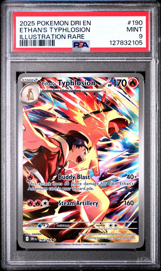 ETHAN'S TYPHLOSION 190 | 2025 Pokémon Destined Rivals - PSA 9