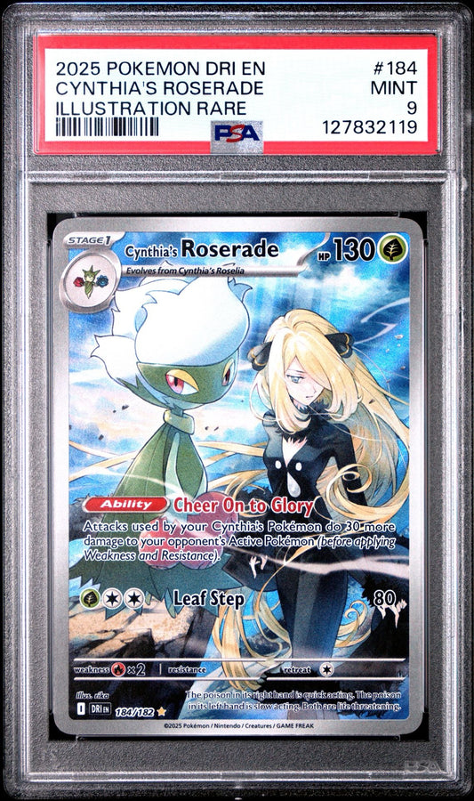 Cynthia's Roserade 184 | 2025 Pokémon Destined Rivals - PSA 9