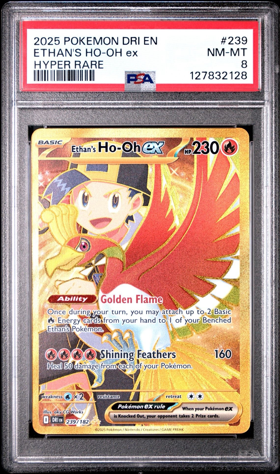 Ethan’s Ho-Oh ex 239 | 2025 Pokémon Destined Rivals - PSA 8