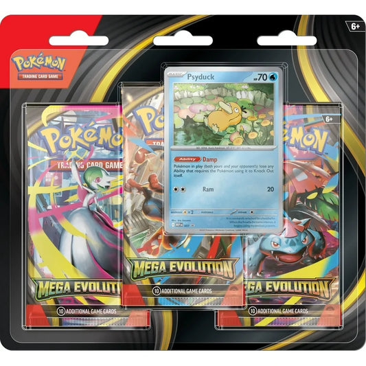 Pokémon TCG: Mega Evolution Three-Booster Blister- Psyduck