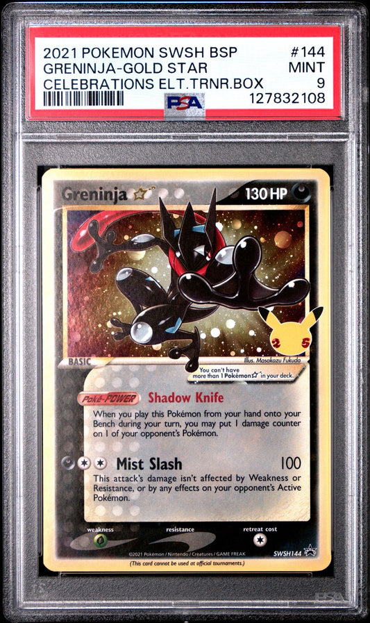 Greninja Gold Star | 2021 Pokémon Celebrations ETB Promo - PSA 9