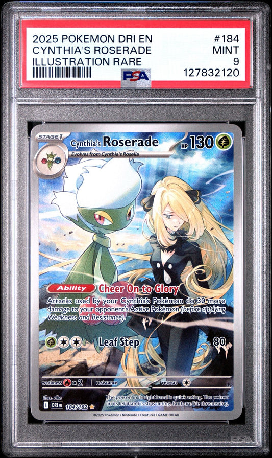 Cynthia’s Roserade 184 | 2025 Pokémon Destined Rivals - PSA 9