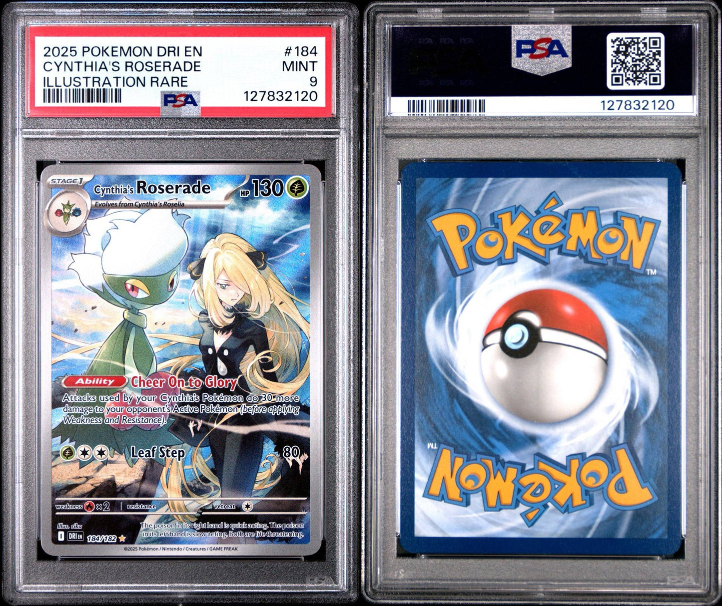 Cynthia’s Roserade 184 | 2025 Pokémon Destined Rivals - PSA 9