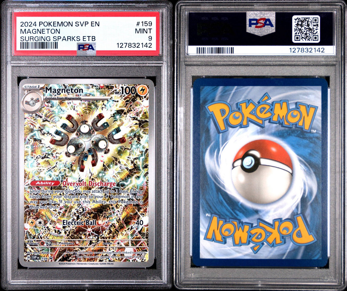 Magneton 159 | 2024 POKEMON SVP EN-SV BLACK STAR PROMO | SURGING SPARKS ELITE TRAINER BOX - PSA 9