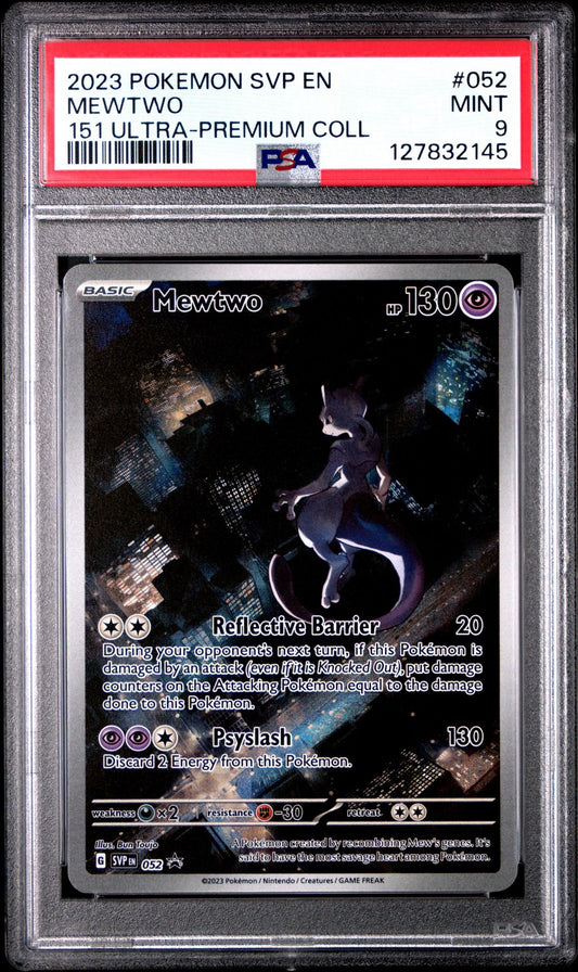 MEWTWO 052 | 2023 POKEMON SVP EN-SV BLACK STAR PROMO | 151 ULTRA-PREMIUM COLLECTION - PSA 9