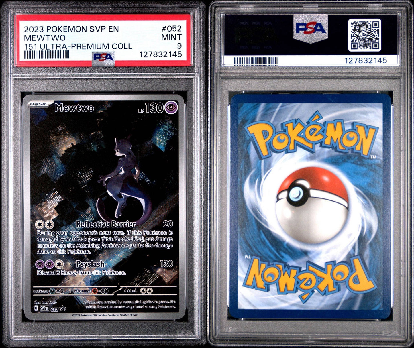 MEWTWO 052 | 2023 POKEMON SVP EN-SV BLACK STAR PROMO | 151 ULTRA-PREMIUM COLLECTION - PSA 9