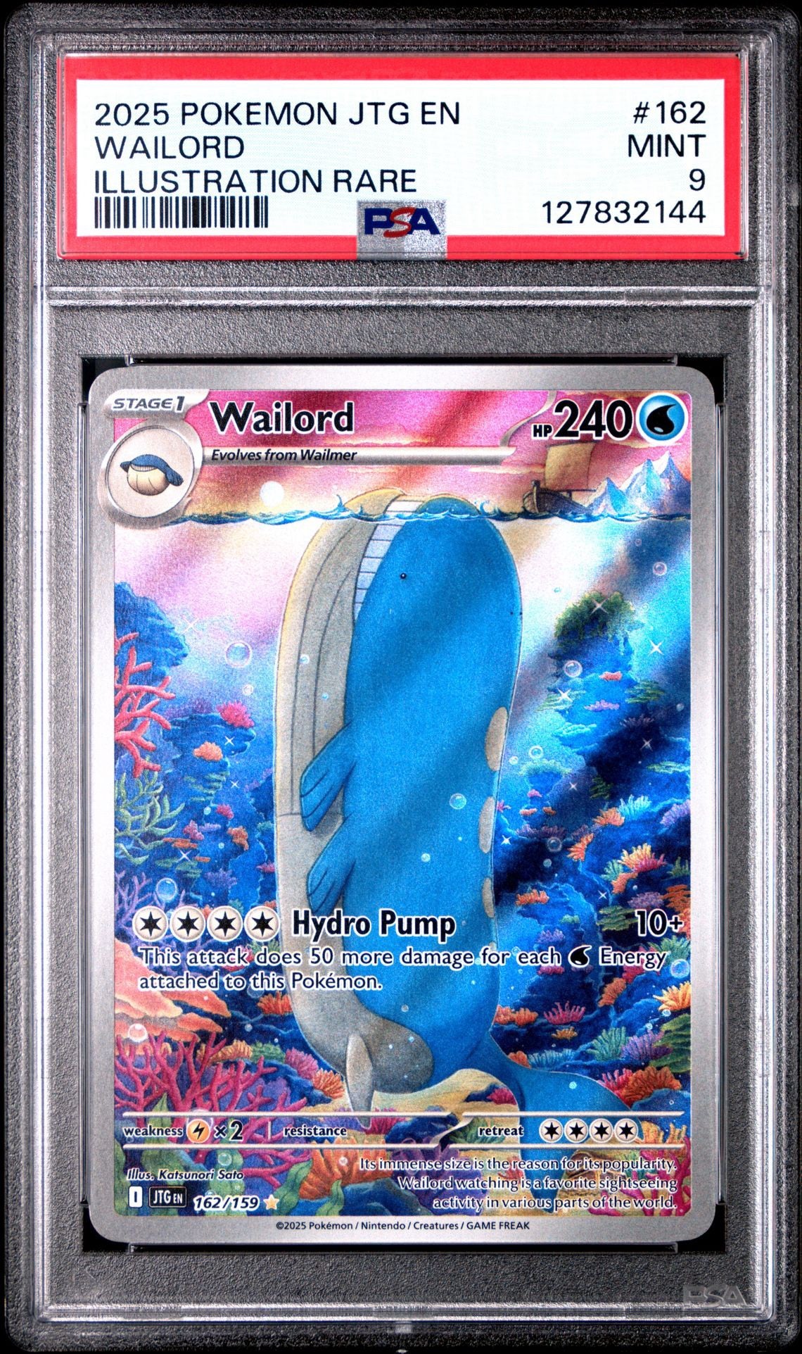 WAILORD 162 | 2025 POKEMON JTG EN-JOURNEY TOGETHER - PSA 9