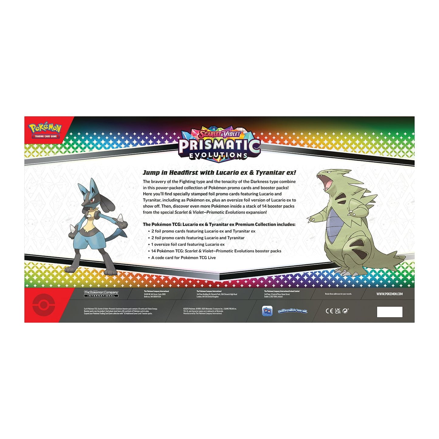Pokémon TCG: Lucario Ex & Tyranitar Ex Premium Collection
