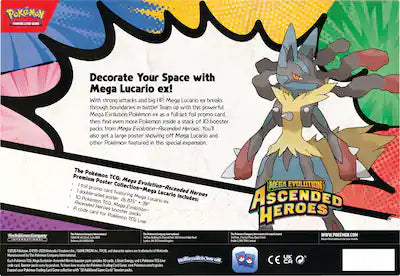 Pokémon TCG: Ascended Heroes Premium Poster Collection - Mega Lucario