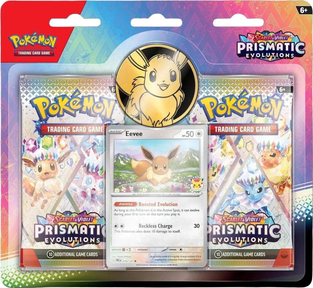 Pokémon TCG: Prismatic Evolutions Eevee Pokémon Day 2025 Blister (2 Packs)