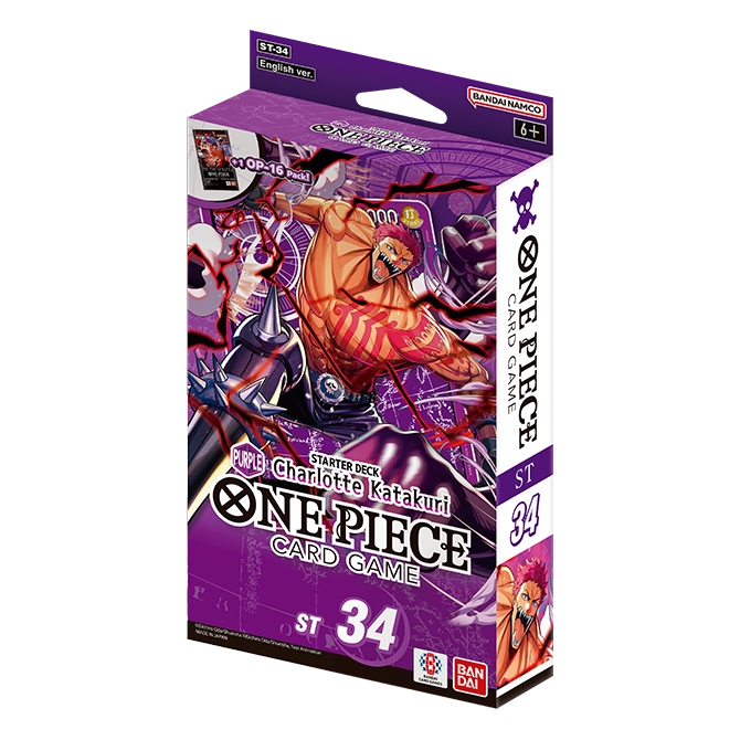 One Piece Card Game Starter Deck 34 PURPLE Charlotte Katakuri (ST-34) packaging