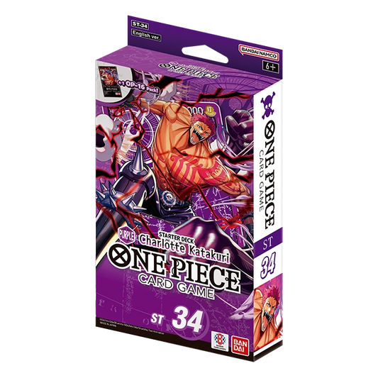 One Piece Card Game Starter Deck 34 PURPLE Charlotte Katakuri (ST-34) packaging