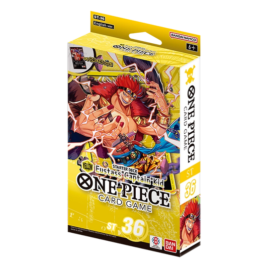 One Piece Card Game Starter Deck 36 YELLOW Eustass Captain Kid (ST-36) packaging