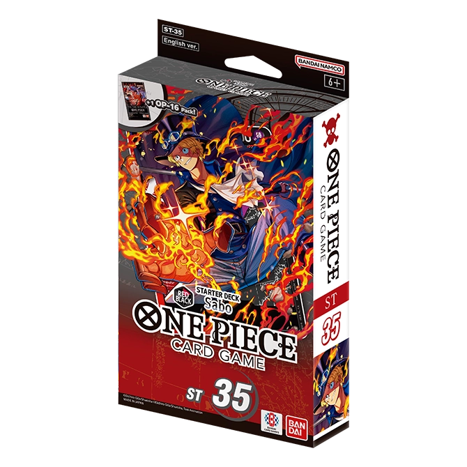 One Piece Card Game Starter Deck 35 RED/BLACK Sabo (ST-35) packaging
